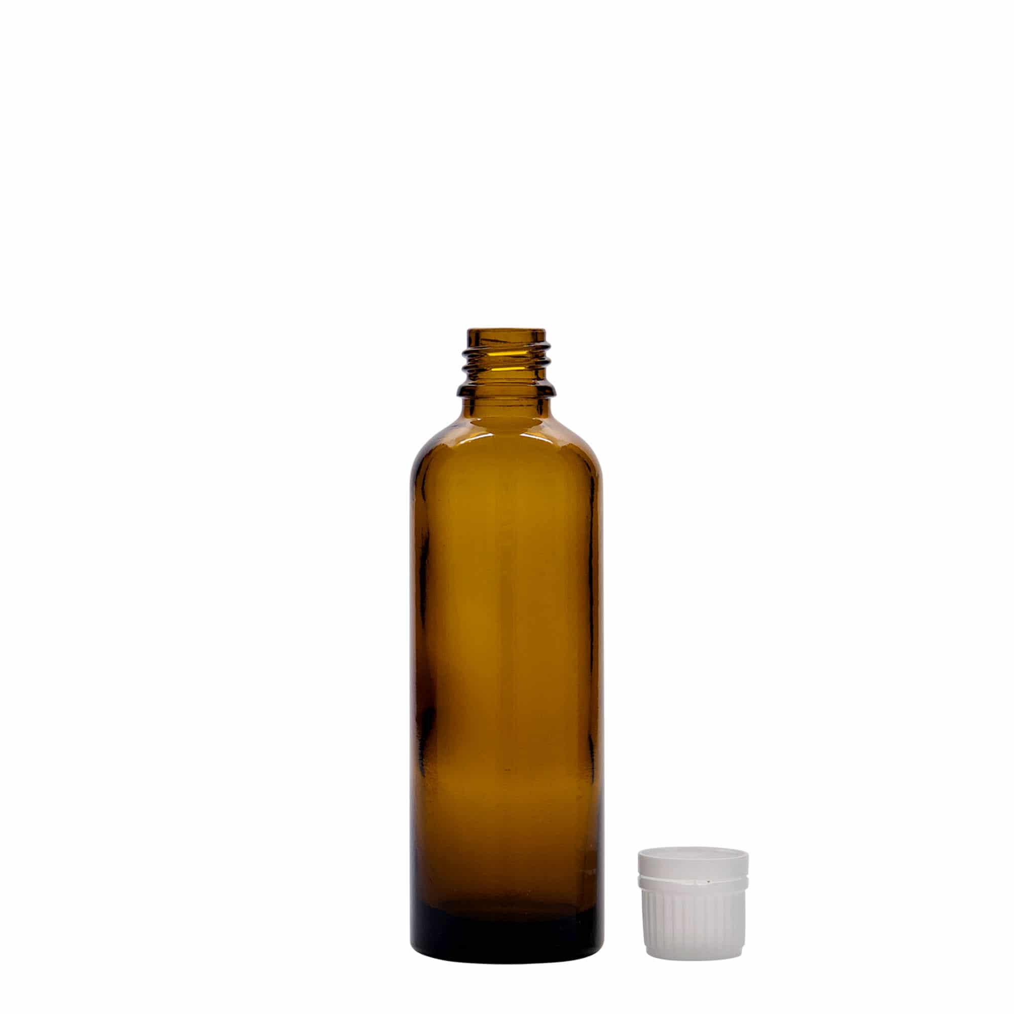 Μπουκάλι φαρμάκου 75 ml, γυάλινο, καφέ, στόμιο: DIN 18