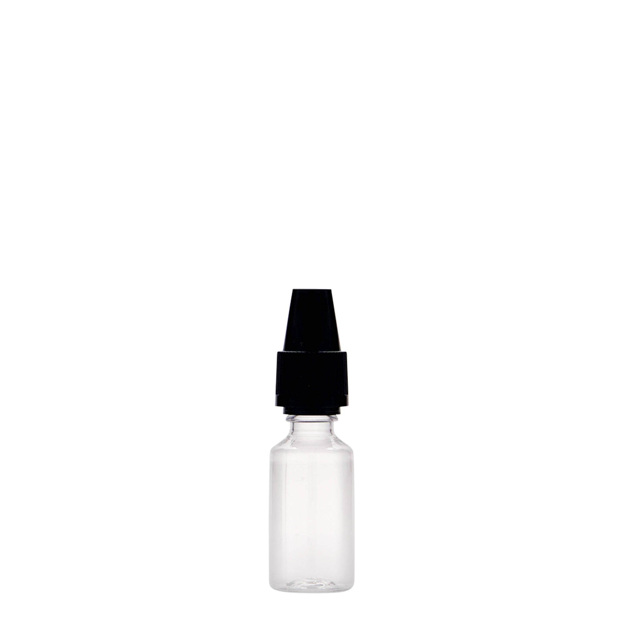Μπουκάλι PET 'E-Liquid' 10 ml με ασφάλεια για παιδιά, πλαστικό, στόμιο: βιδωτό πώμα