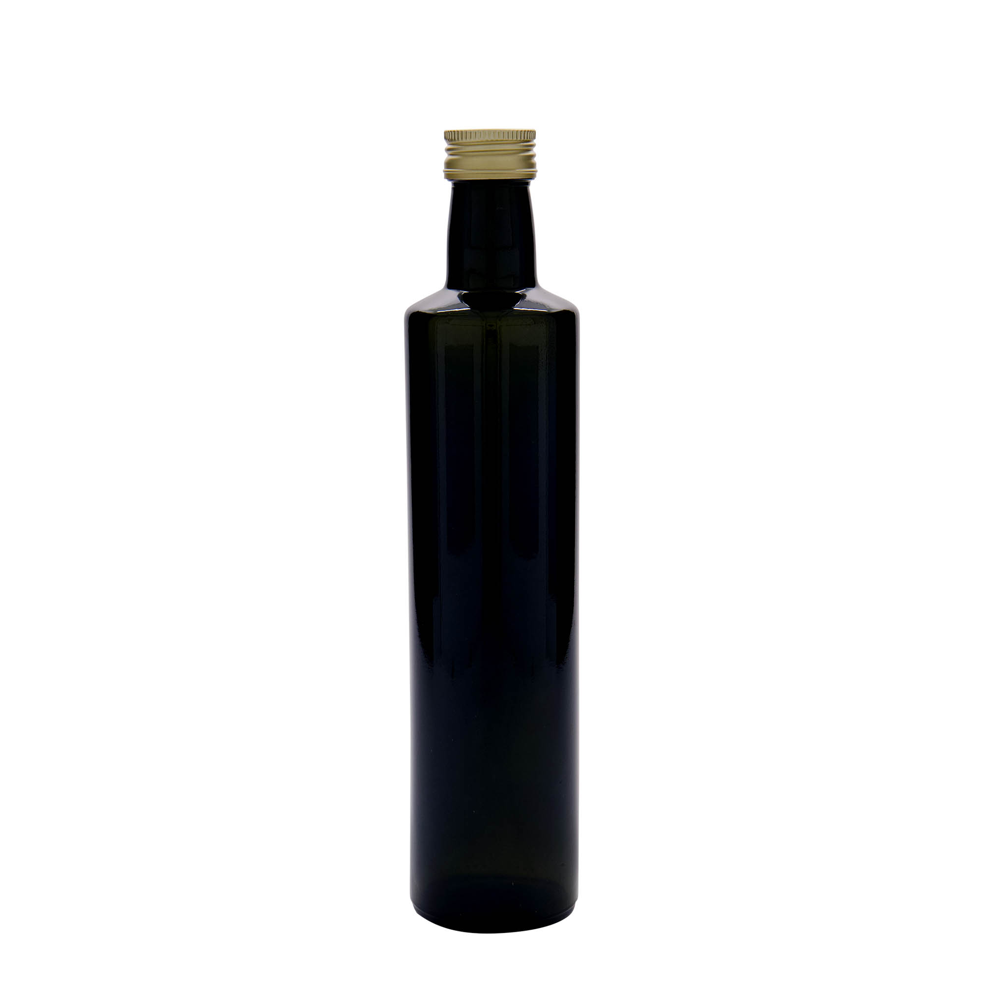 Γυάλινο μπουκάλι 'Dorica' 500 ml, πράσινο αντικέ, στόμιο: PP 31,5 Γυάλινο μπουκάλι 'Dorica' 500 ml, πράσινο αντικέ, στόμιο: PP 31,5