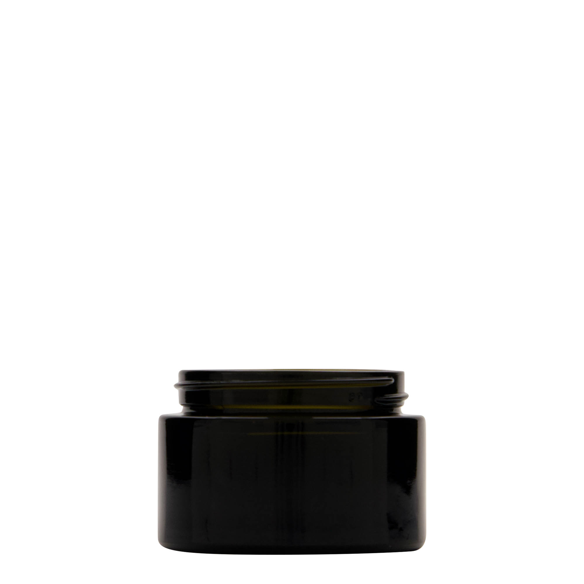 Βάζο για καλλυντικά από ανακυκλωμένα υλικά 'Floria' 50 ml, γυάλινο, πράσινο αντικέ, στόμιο: GPI 58/400 Βάζο για καλλυντικά από ανακυκλωμένα υλικά 'Floria' 50 ml, γυάλινο, πράσινο αντικέ, στόμιο: GPI 58/400