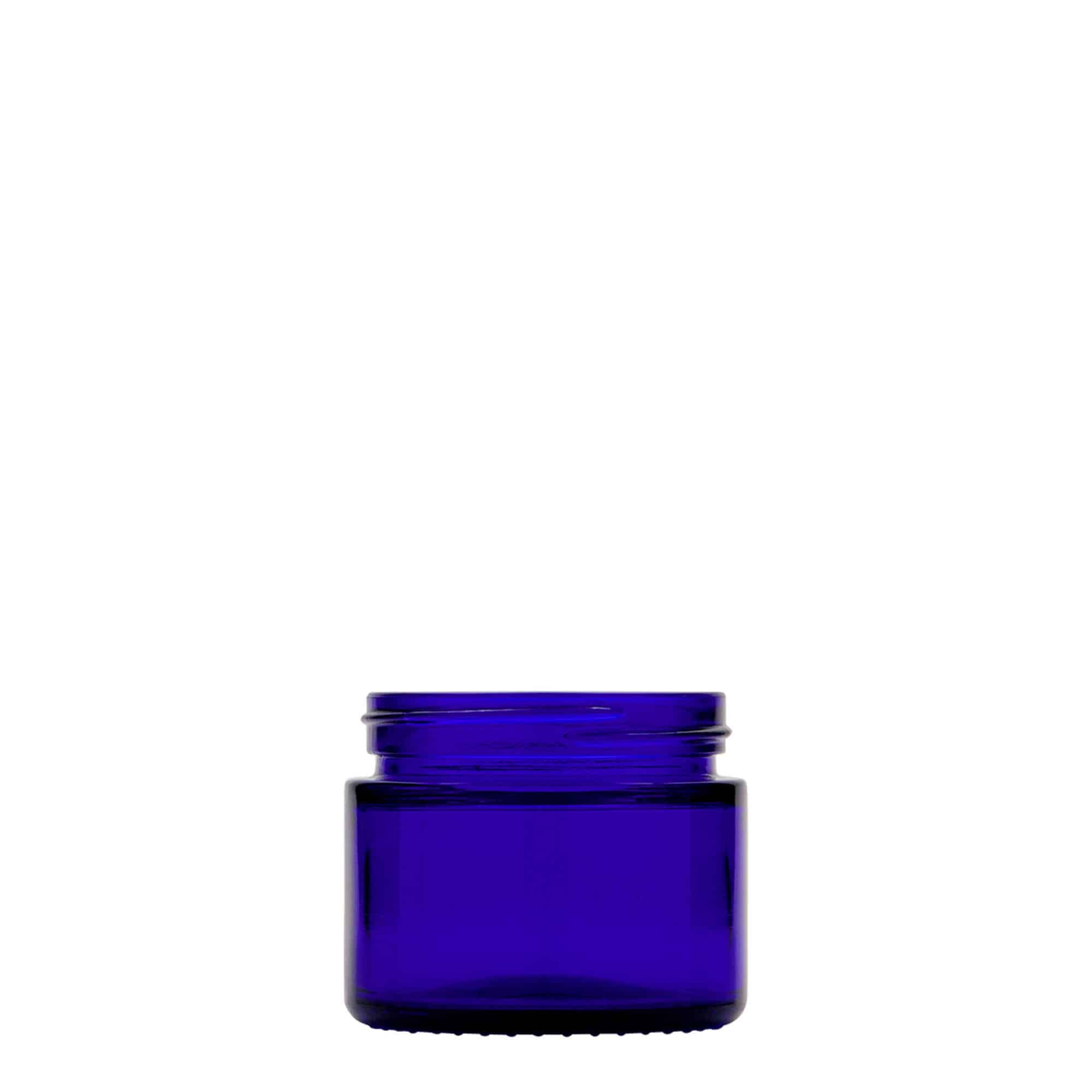 Βάζο για καλλυντικά 'Blue Edition' 50 ml, γυάλινο, μπλε ρουά, στόμιο: βιδωτό πώμα Βάζο για καλλυντικά 'Blue Edition' 50 ml, γυάλινο, μπλε ρουά, στόμιο: βιδωτό πώμα
