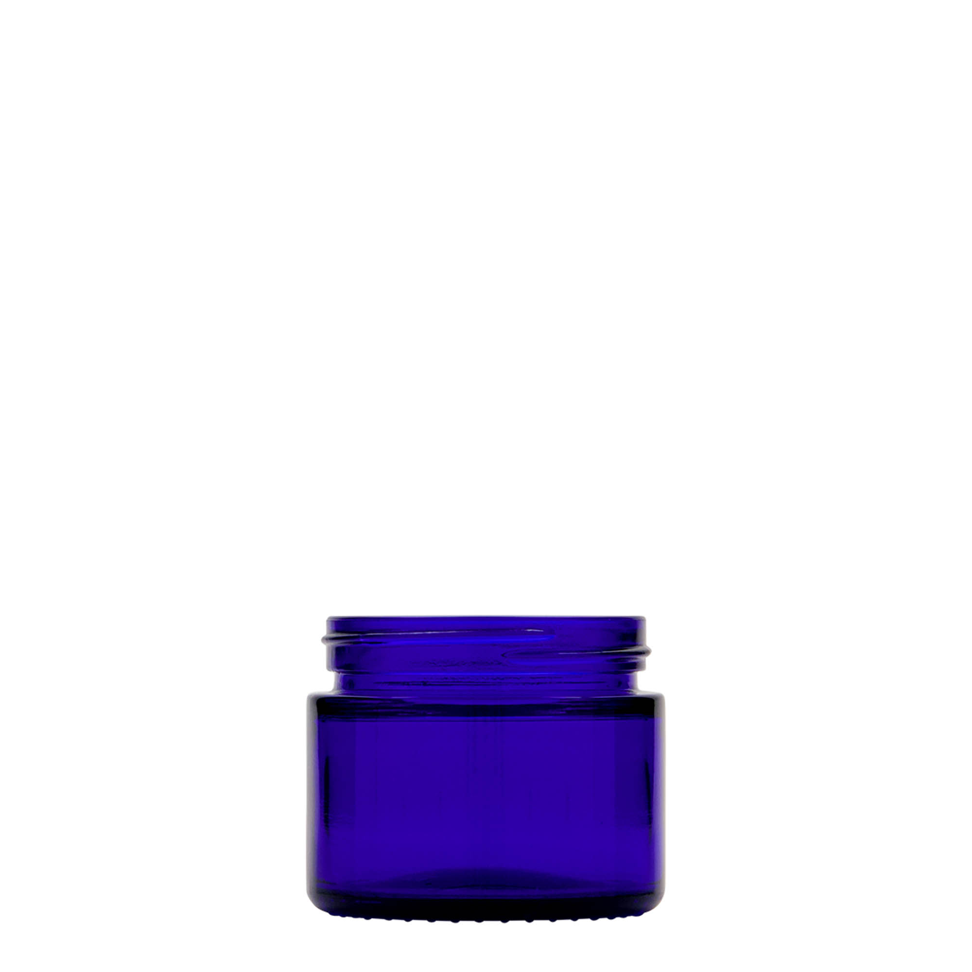 Βάζο για καλλυντικά 'Blue Edition' 50 ml, γυάλινο, μπλε ρουά, στόμιο: βιδωτό πώμα