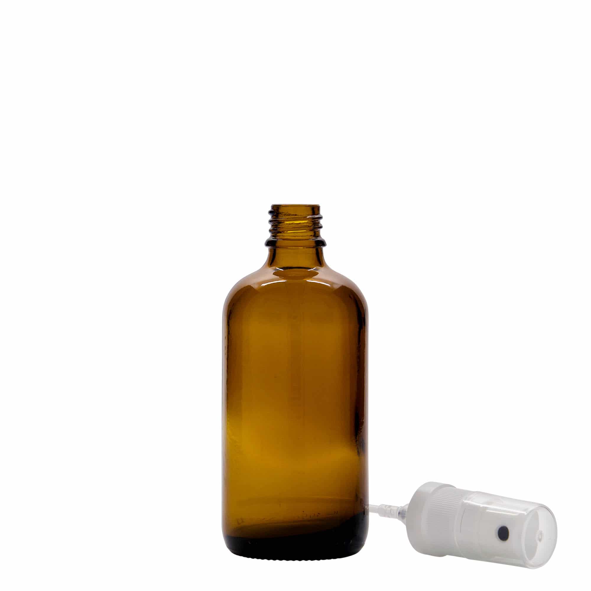 Μπουκάλι ψεκασμού φαρμάκου 100 ml, γυάλινο, καφέ, στόμιο: DIN 18