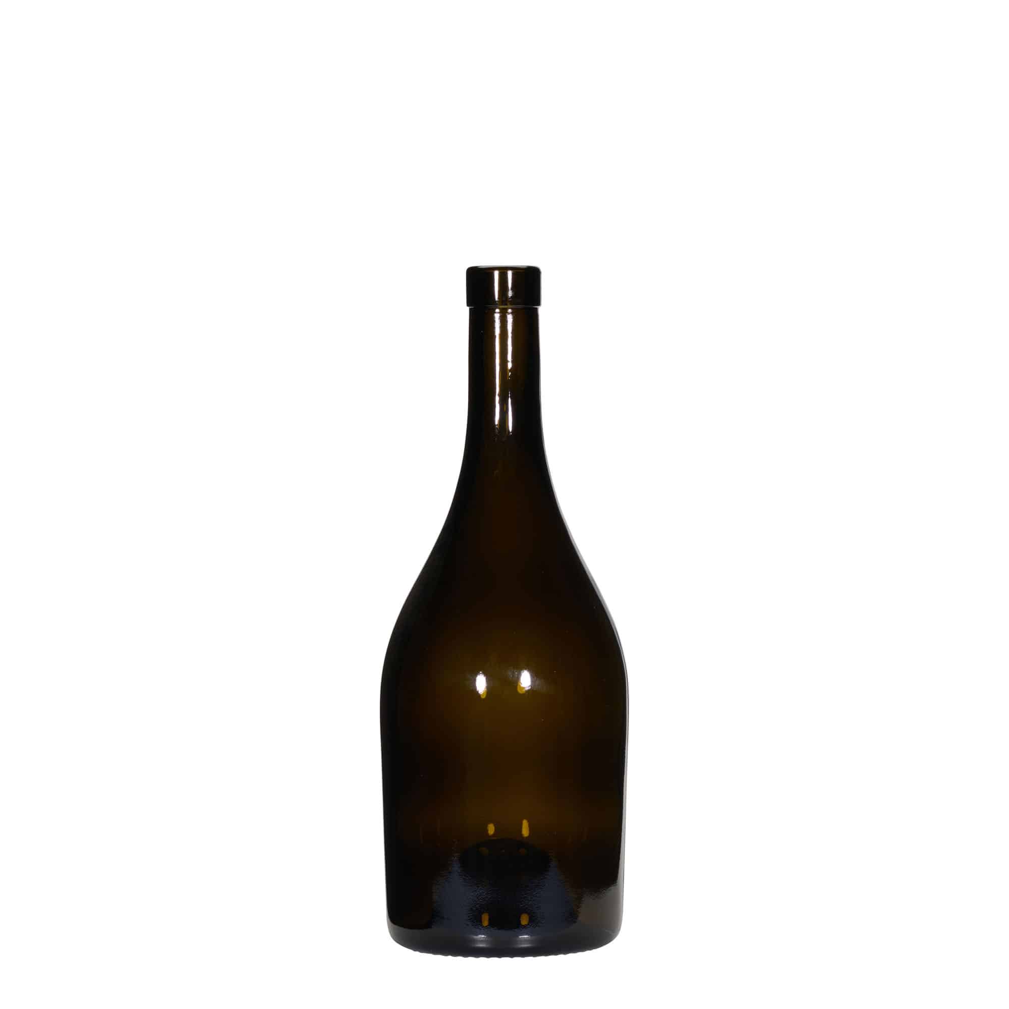 Μπουκάλι κρασιού 'Exclusive' 750 ml, πράσινο αντικέ, στόμιο: φελλός Μπουκάλι κρασιού 'Exclusive' 750 ml, πράσινο αντικέ, στόμιο: φελλός