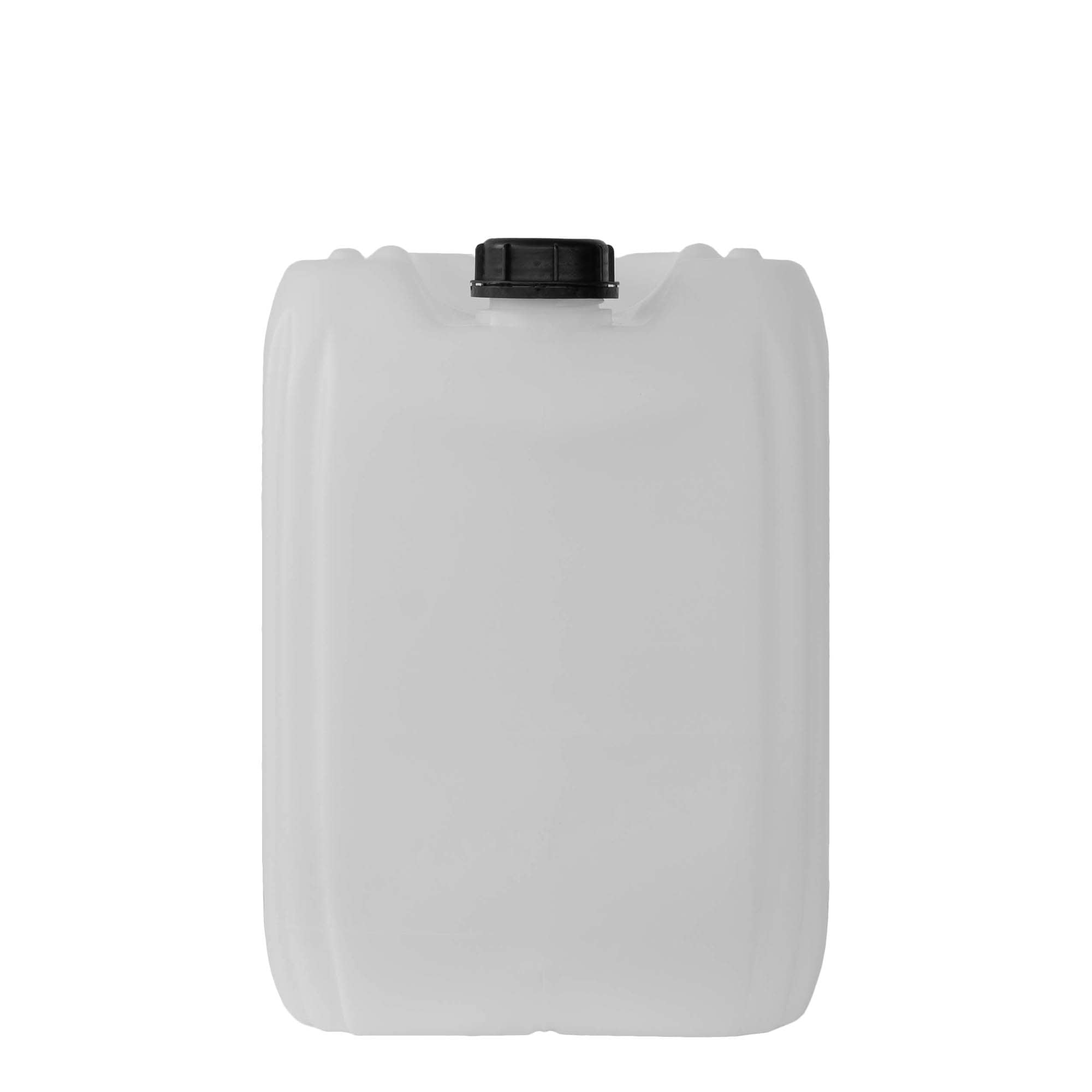 Μπιτόνι 25 l, ορθογώνιο, πλαστικό HDPE, φυσικό χρώμα, στόμιο: ND 60