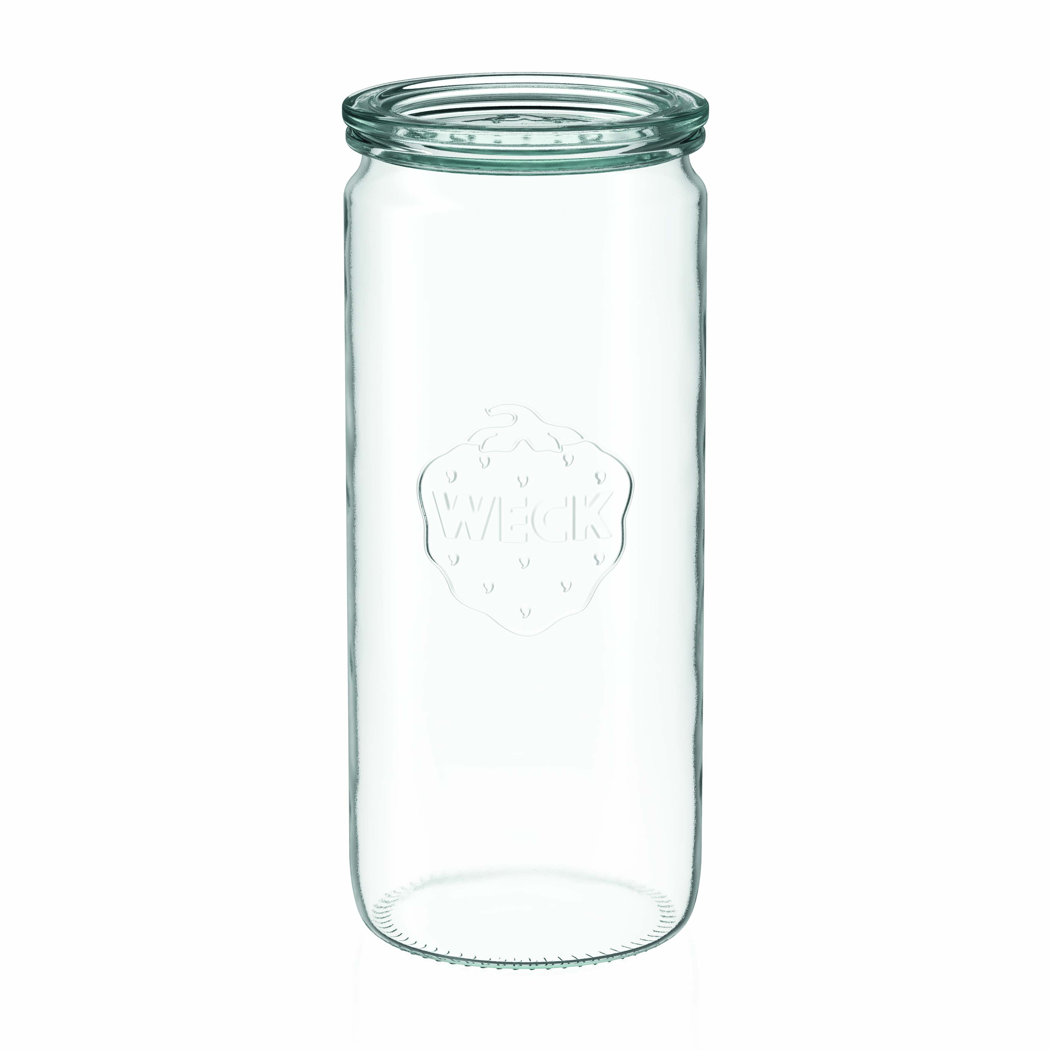 6x Κυλινδρικό βάζο WECK 1040 ml με γυάλινο καπάκι RR 80