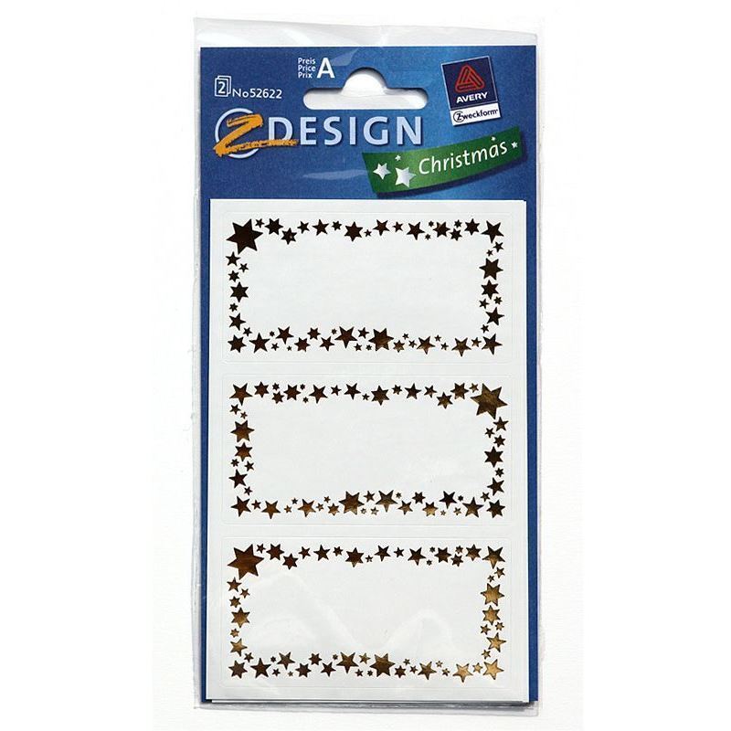 Ετικέτες Zweckform 'Πλαίσια με αστέρια', χάρτινα, χρυσά Ετικέτες Zweckform 'Πλαίσια με αστέρια', χάρτινα, χρυσά