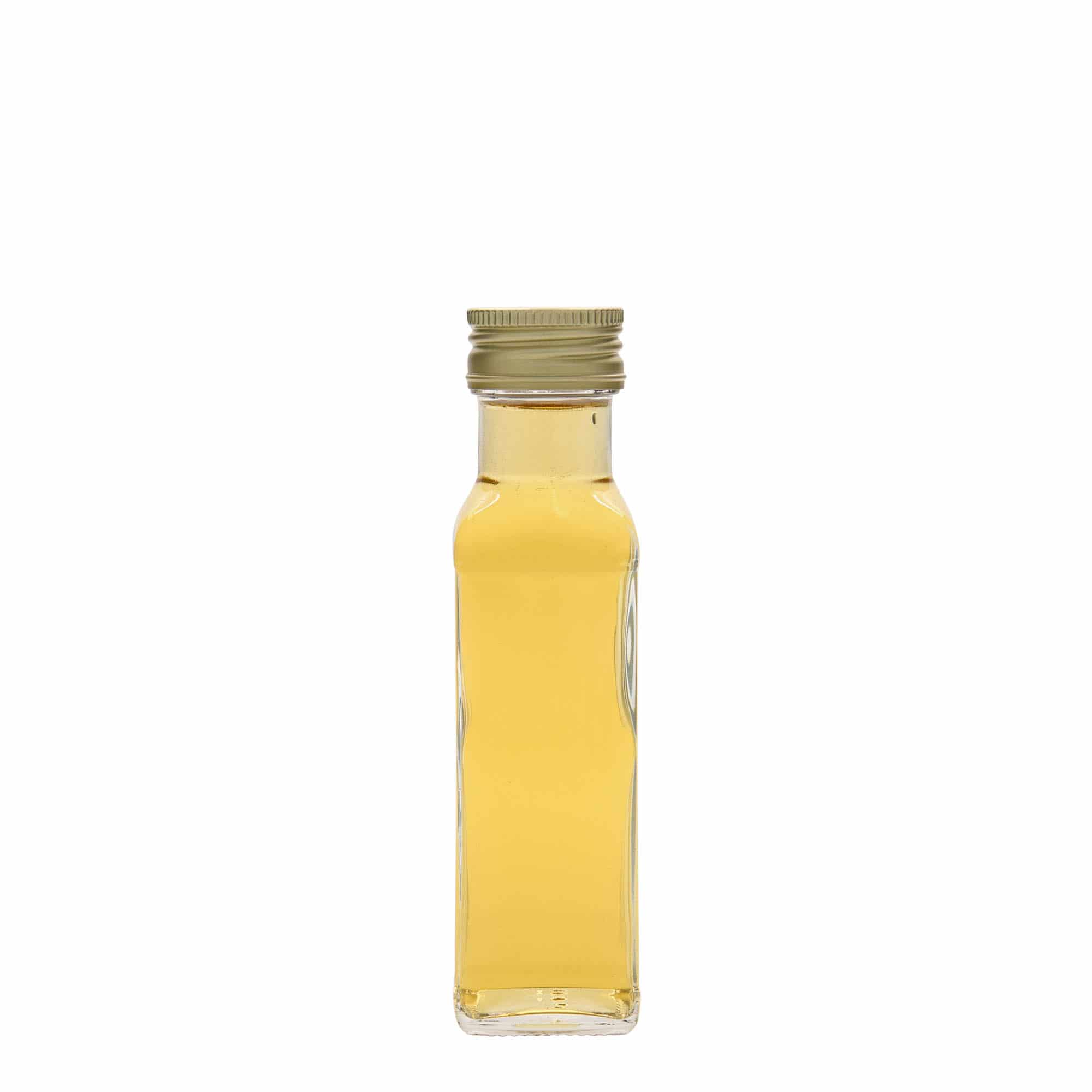 Γυάλινο μπουκάλι 'Marasca' 100 ml, τετράγωνο, στόμιο: PP 31,5