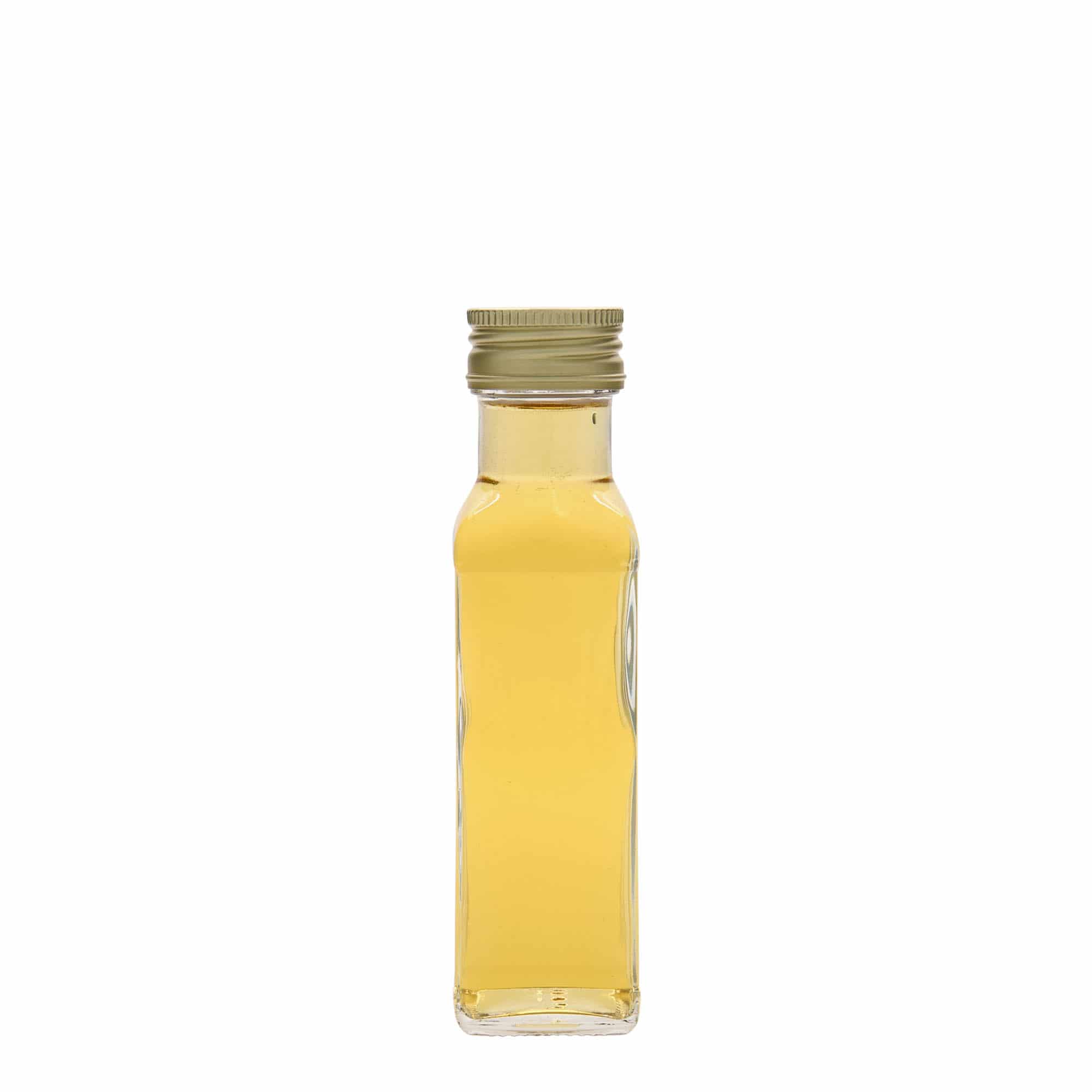 100 ml γυάλινο μπουκάλι 'Marasca', τετράγωνο, στόμιο: PP 31,5