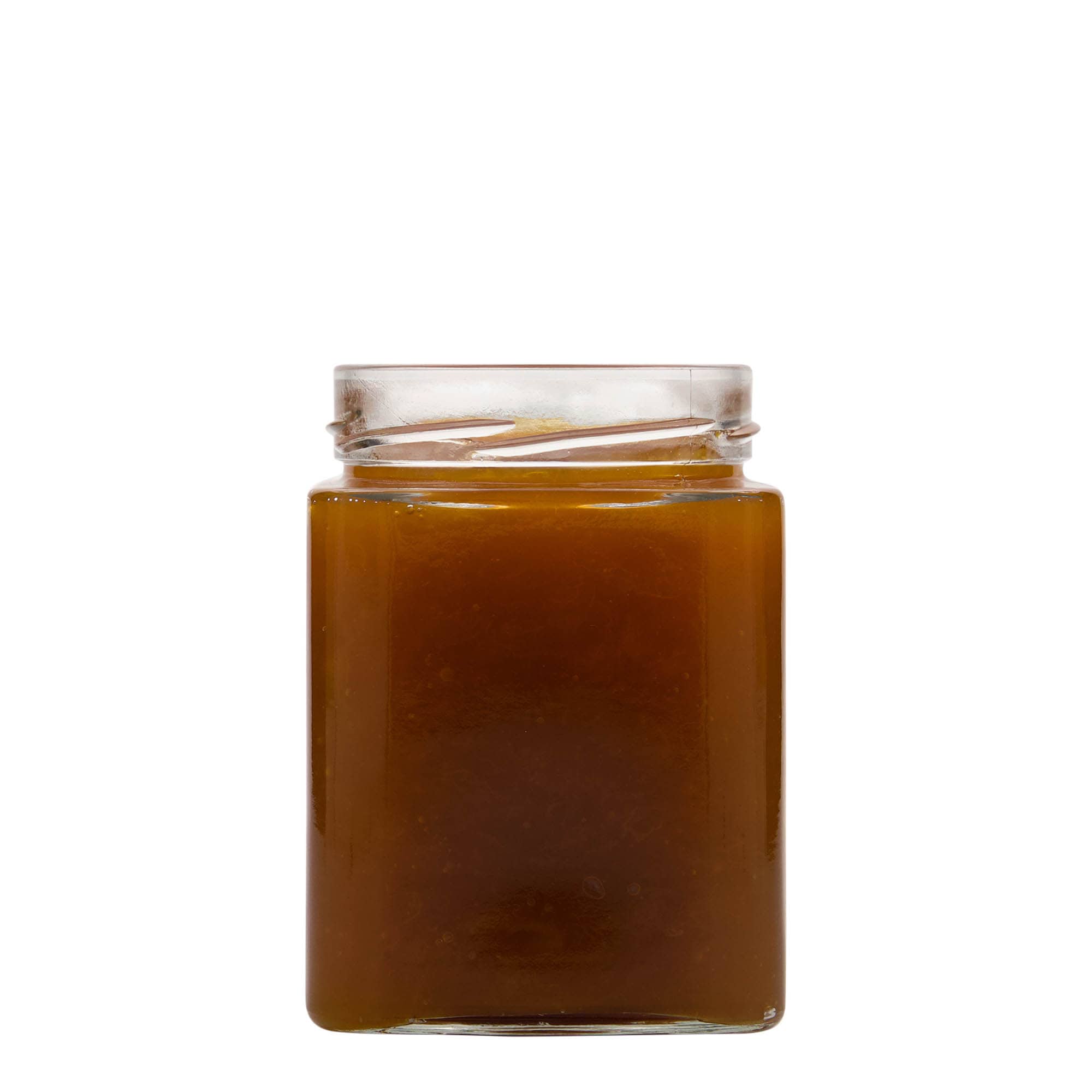 Τετράγωνο βάζο 'Ίκαρος' 580 ml, στόμιο: deep twist-off (DTO 82)