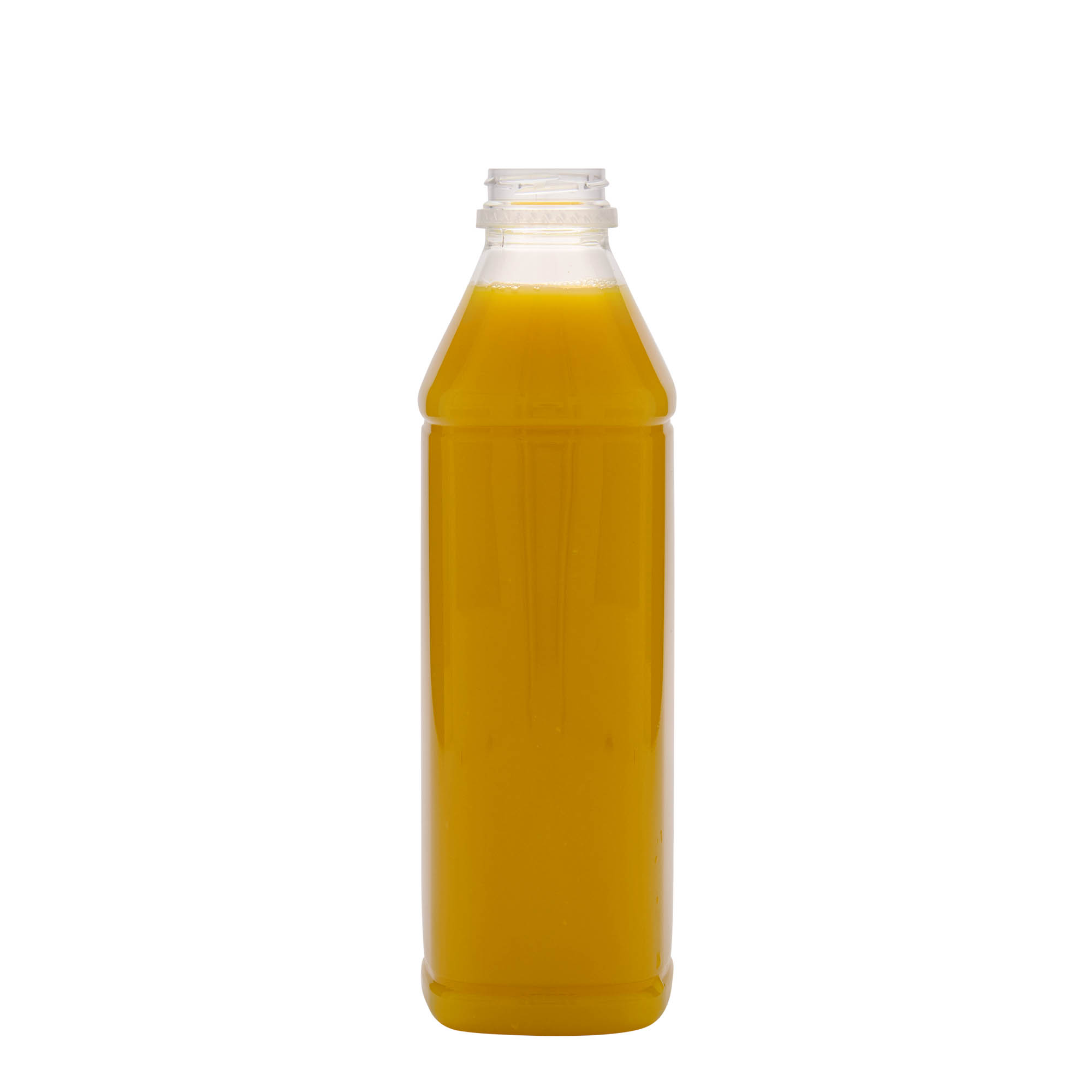 Μπουκάλι PET 'Milk and Juice Carré' 1.000 ml, τετράγωνο, πλαστικό, στόμιο: 38 mm