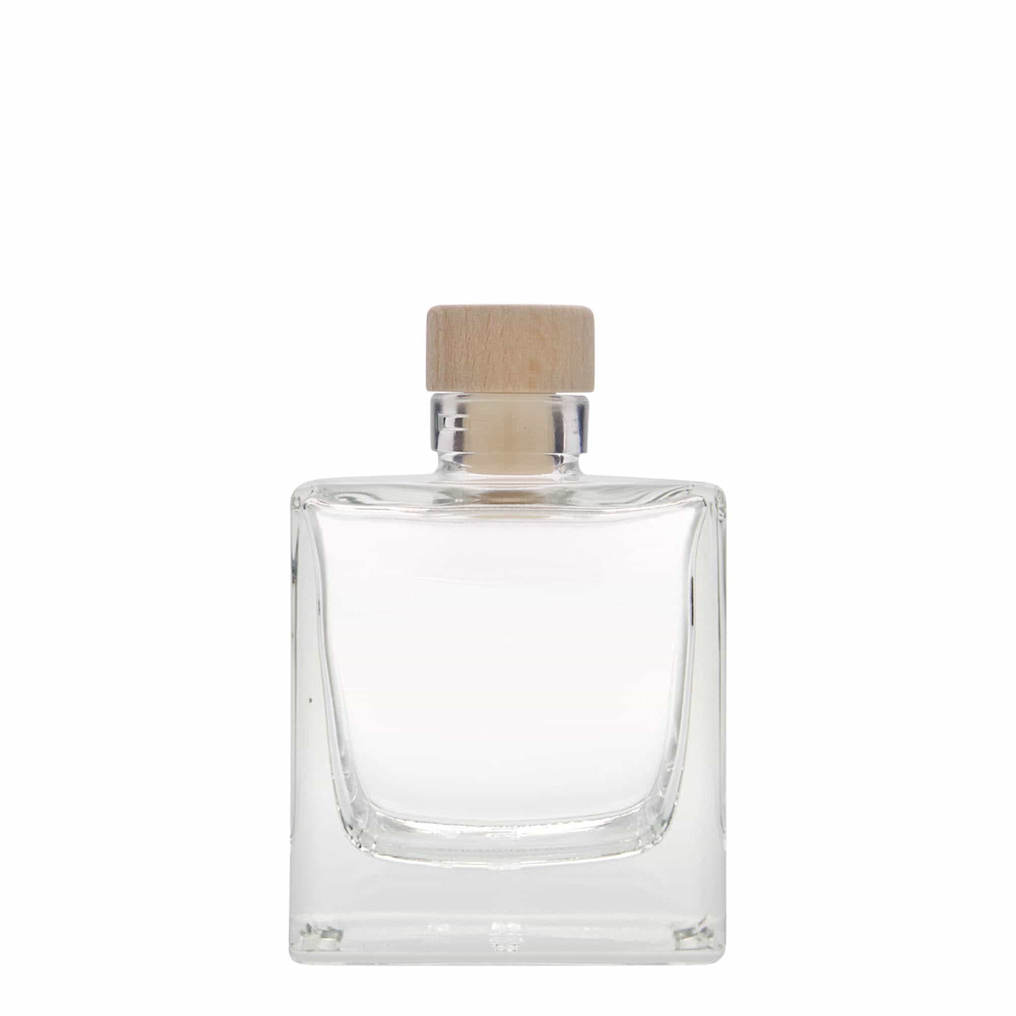 Γυάλινο μπουκάλι 'Cube' 200 ml, τετράγωνο, στόμιο: φελλός