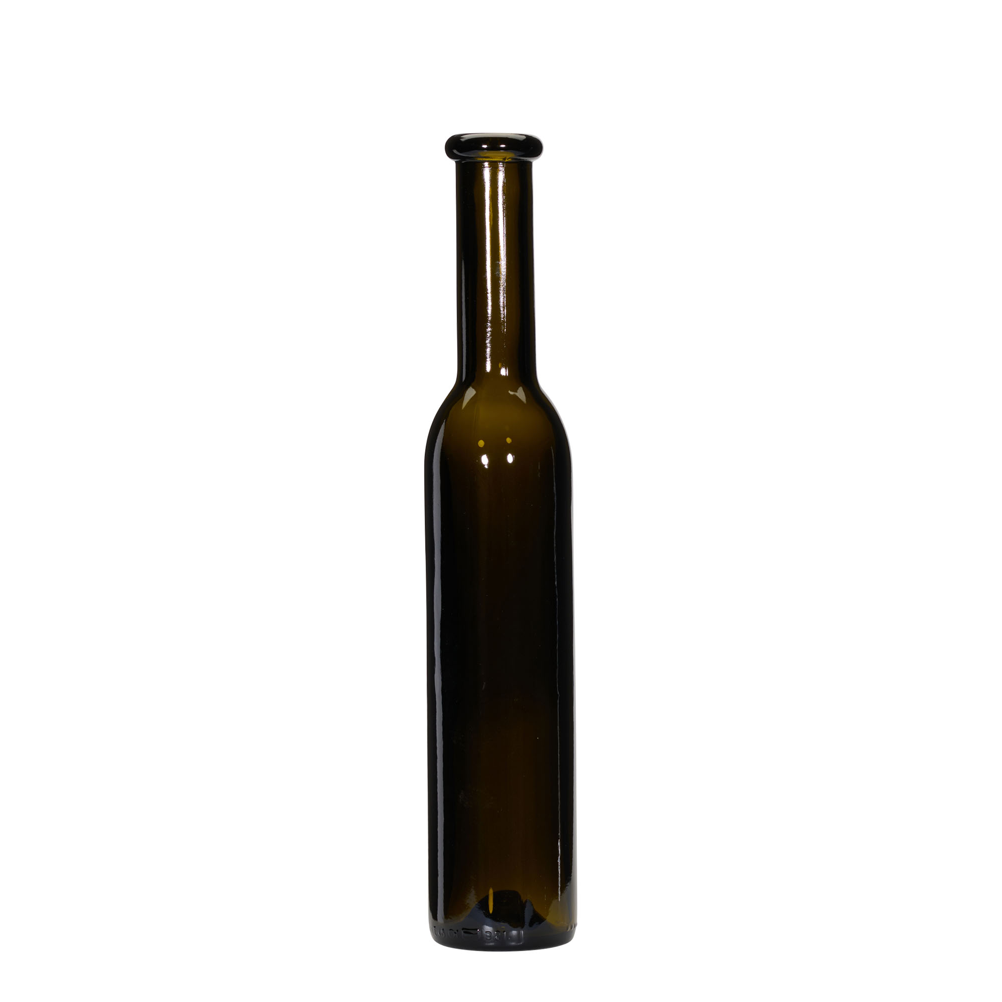 250 ml Glasflasche 'Rocky', antikgrün, Mündung: Kork