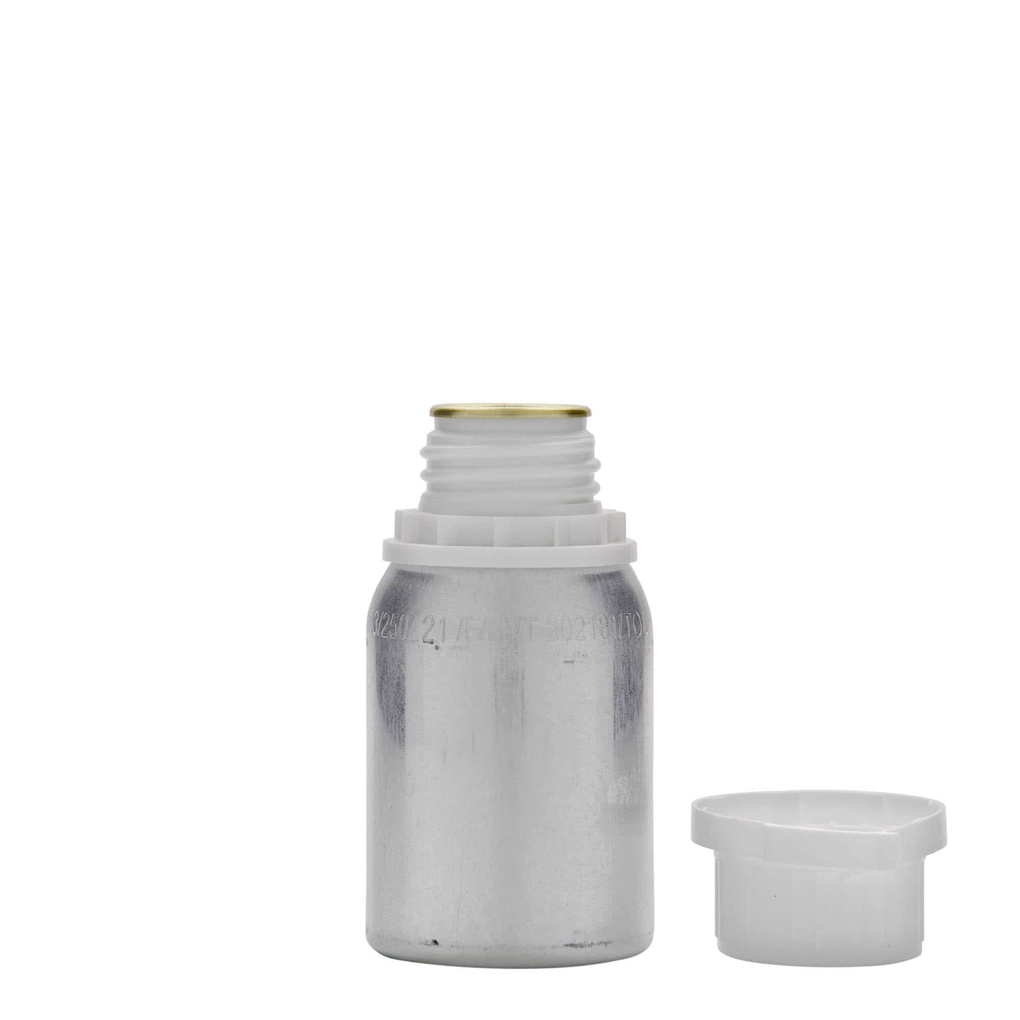 Μπουκάλι αλουμινίου 125 ml, μεταλλικό, ασημί, στόμιο: DIN 32 Μπουκάλι αλουμινίου 125 ml, μεταλλικό, ασημί, στόμιο: DIN 32