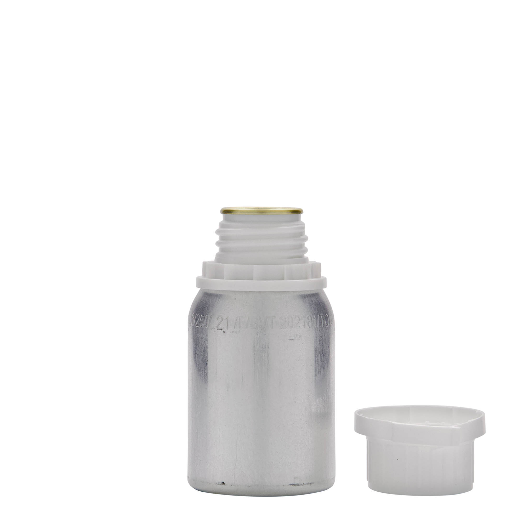Μπουκάλι αλουμινίου 125 ml, μεταλλικό, ασημί, στόμιο: DIN 32