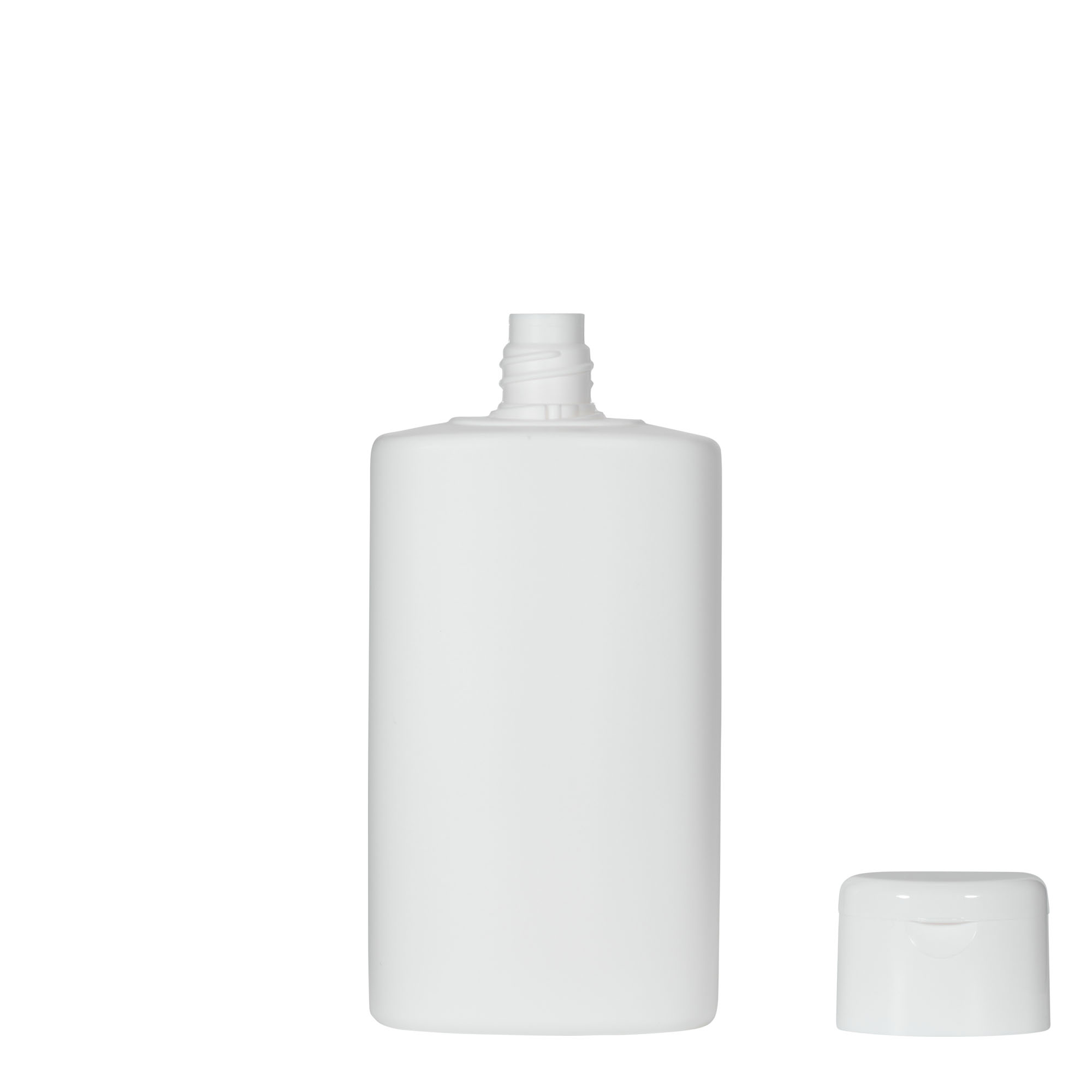 Πλαστικό μπουκάλι 'Indy' 250 ml, οβάλ, HDPE, λευκό, στόμιο: βιδωτό πώμα