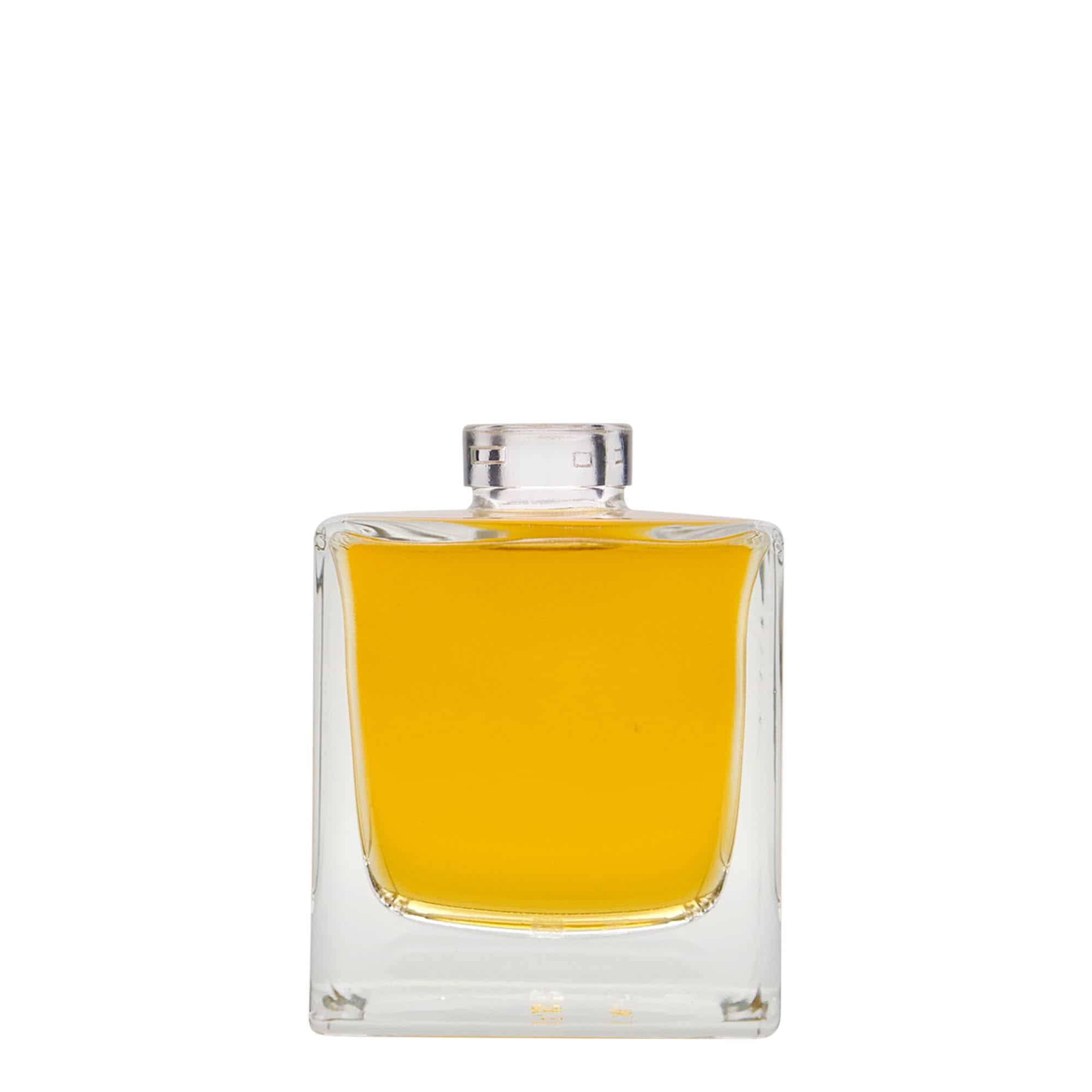 Γυάλινο μπουκάλι 'Cube' 200 ml, τετράγωνο, στόμιο: φελλός