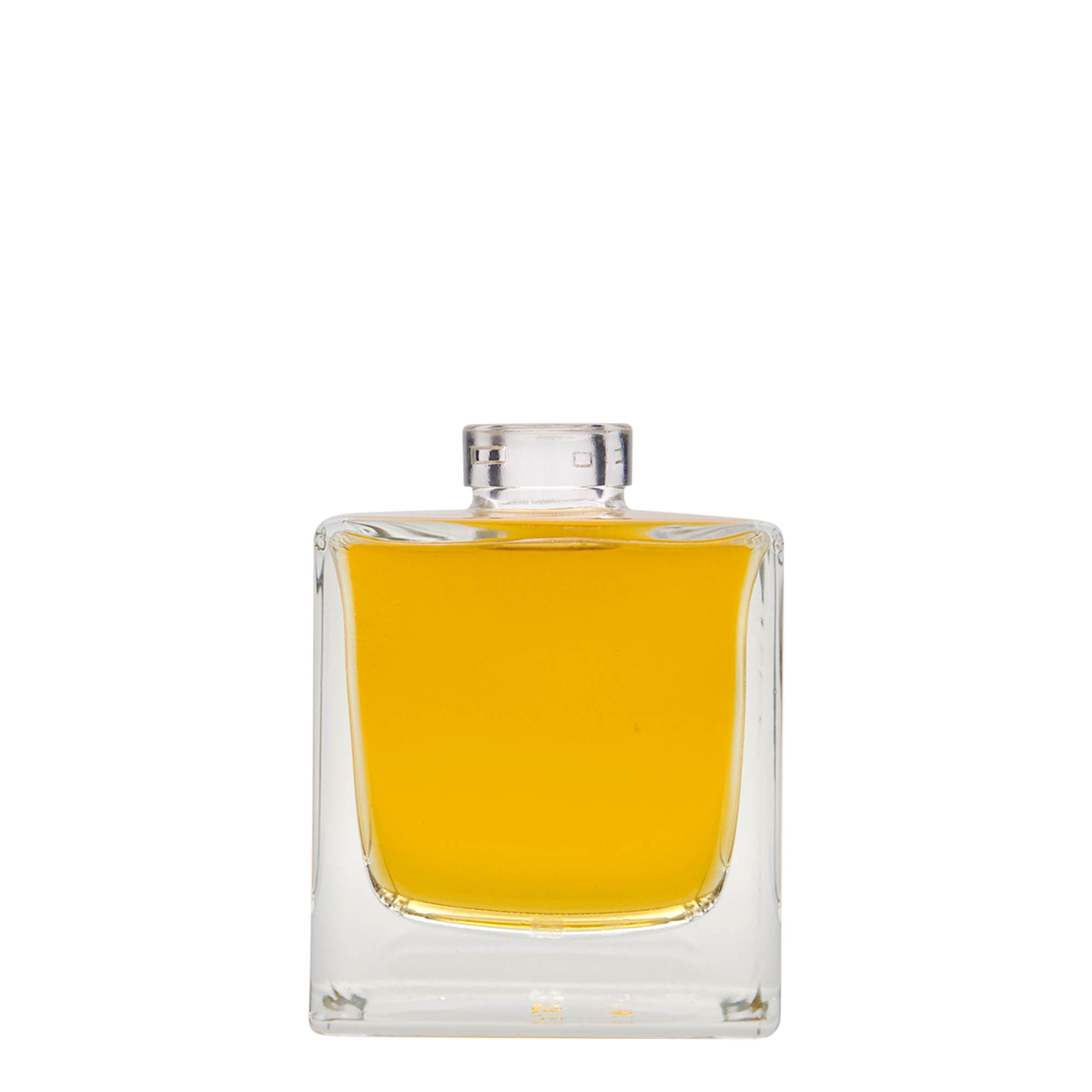 200 ml γυάλινο μπουκάλι «Cube», τετράγωνο, στόμιο: φελλός