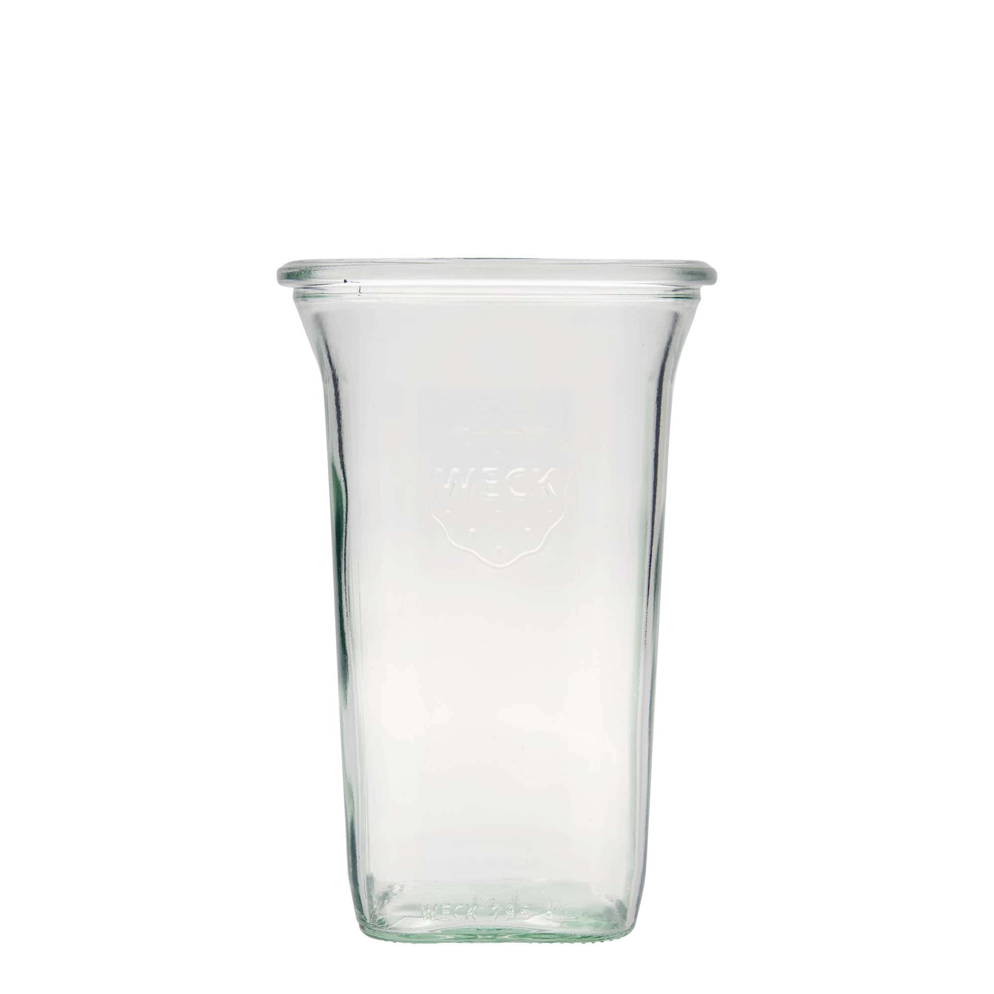 Τετράγωνο βάζο WECK 795 ml, τετράγωνο, στόμιο: στρογγυλεμένο χείλος
