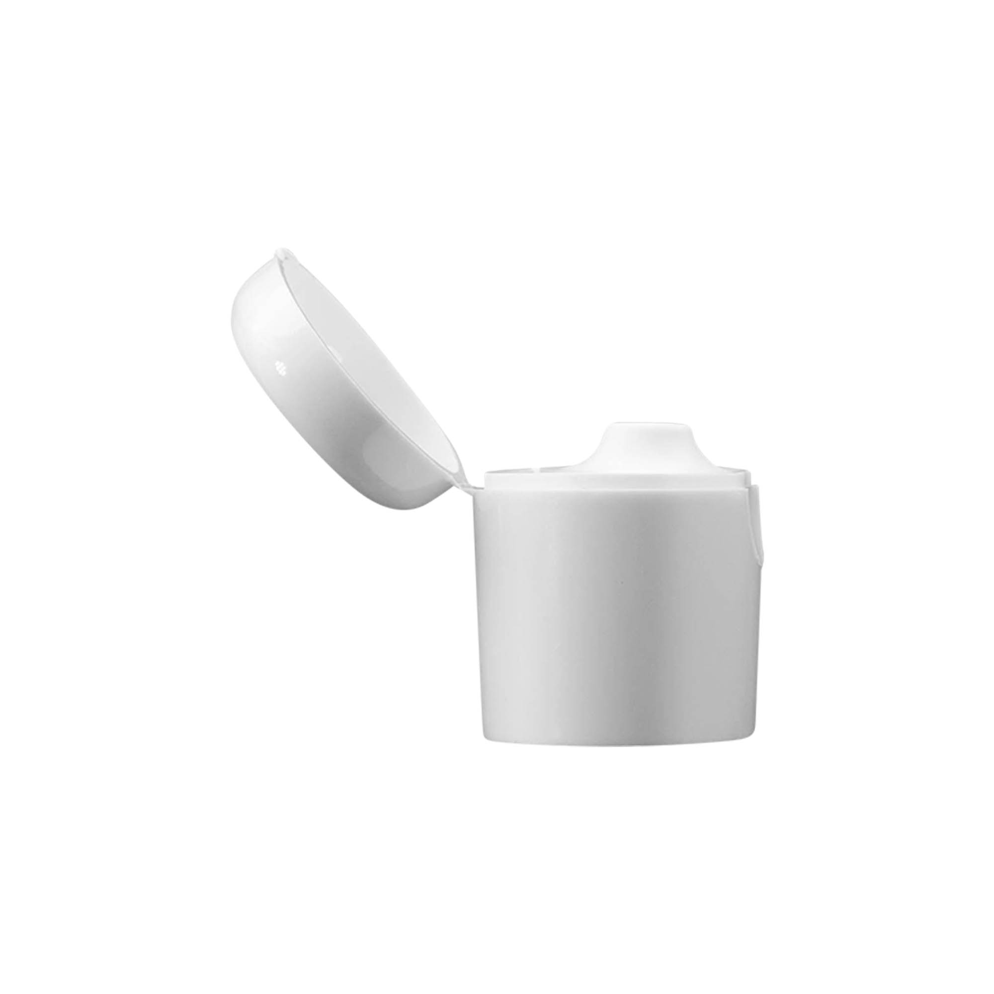 Βιδωτό καπάκι με άνοιγμα flip top για το μπουκάλι 'Indy', πλαστικό, λευκό